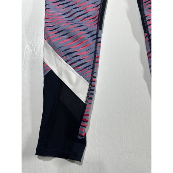 Athleta Electra Sonar 7/8 Tights Navy Blue Pink Athletic Yoga Pilates Size Small - Picture 3 of 11